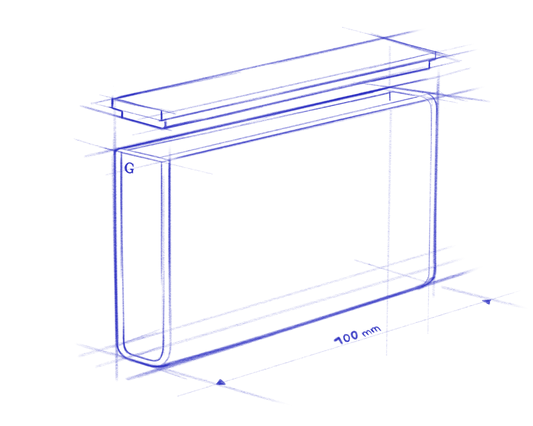 Standard-Glasküvetten 100 mm