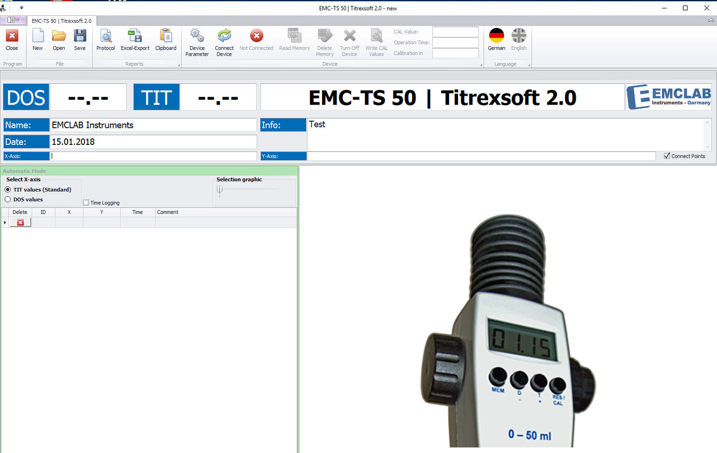 Digitalbürette EMC-TS 50