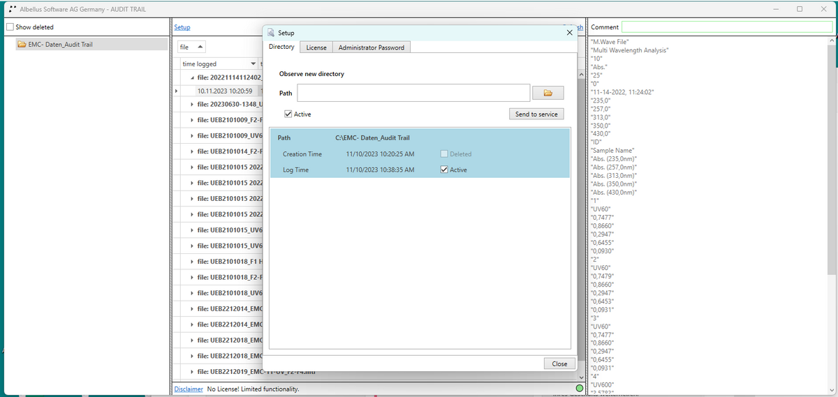 Audit Trail Software (Windows®)
